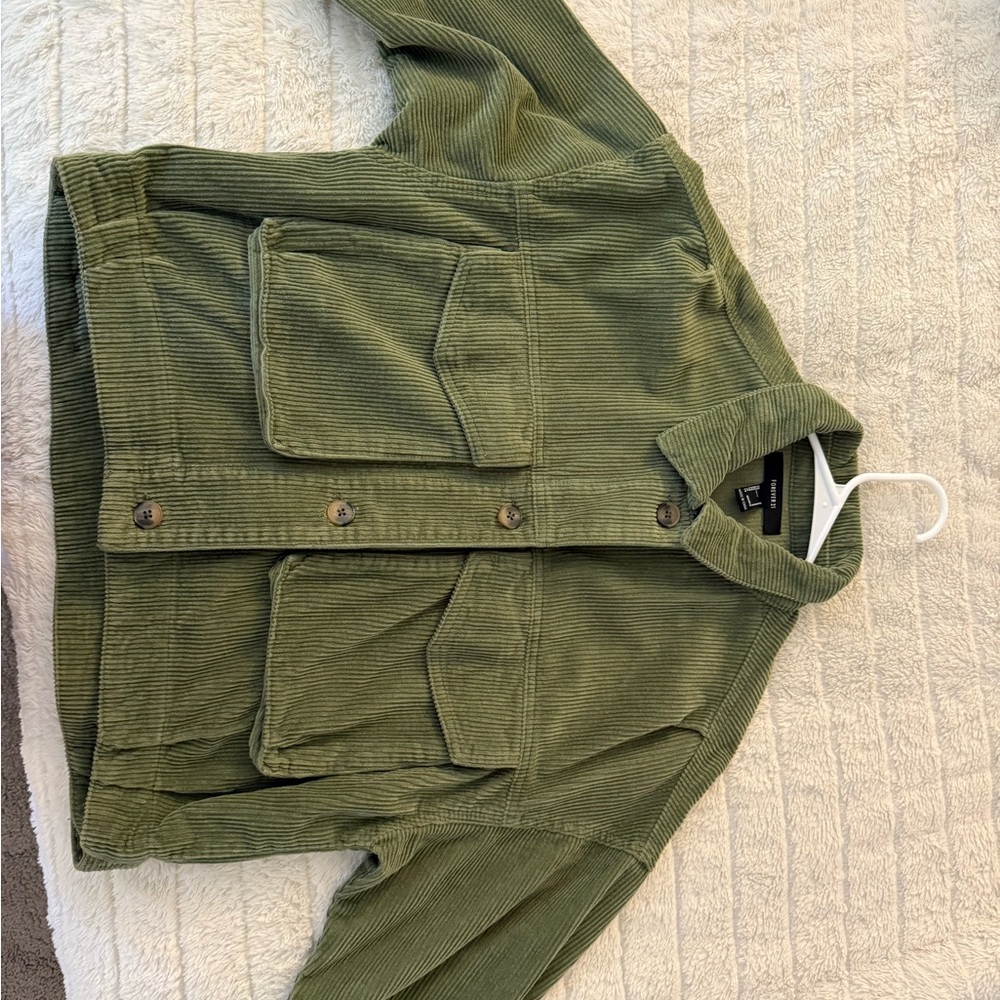 Forever 21 Olive Corduroy Jacket